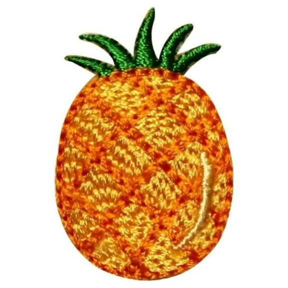 ID 1206 Fresh Pineapple Patch Tropical Beach Fruit Embroidered Iron On Applique