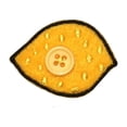 thumbnail image 1 of ID 1212A Felt Lemon With Button Patch Lemonade Fruit Embroidered Iron On Applique, 1 of 1