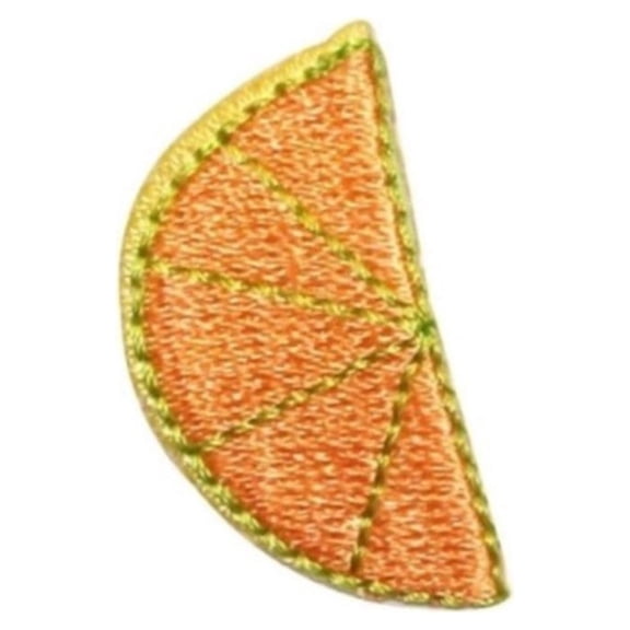 ID 1214C Orange Slice Patch Summer Drink Fruit Embroidered Iron On Applique