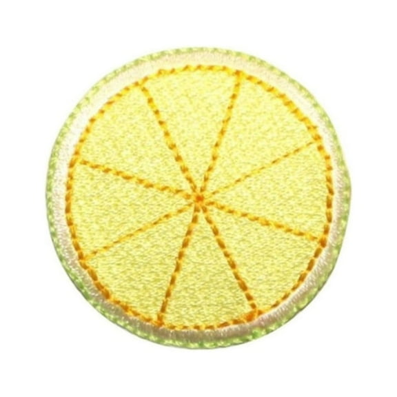 ID 1214D Lemon Slice Patch Summer Drink Lemonade Embroidered Iron On Applique