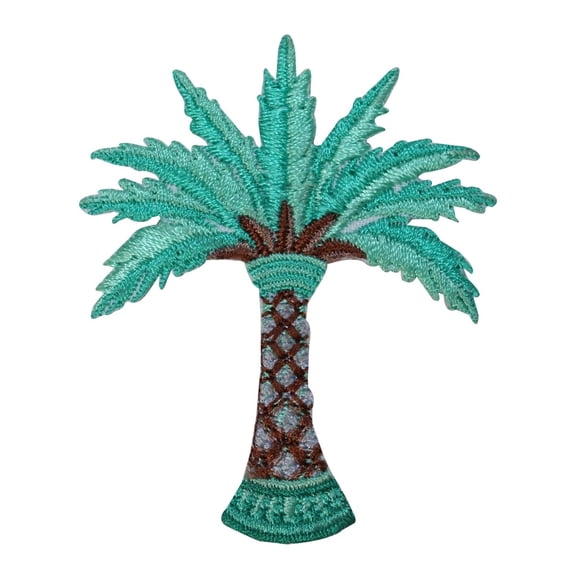 ID 1737 Palm Tree Patch Tropical Plant Beach Decor Embroidered Iron On Applique