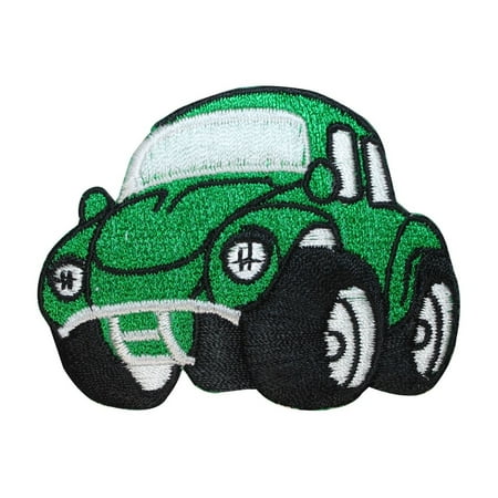 ID 1936 VW Bug Car Patch Small Kids Toy Buggy Embroidered Iron On Applique
