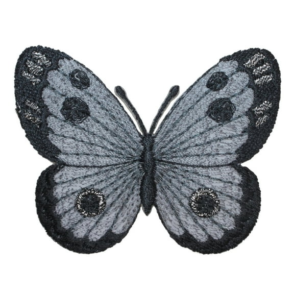 ID 2006 Dark Butterfly Patch Garden Bug Insect Embroidered Iron On Applique