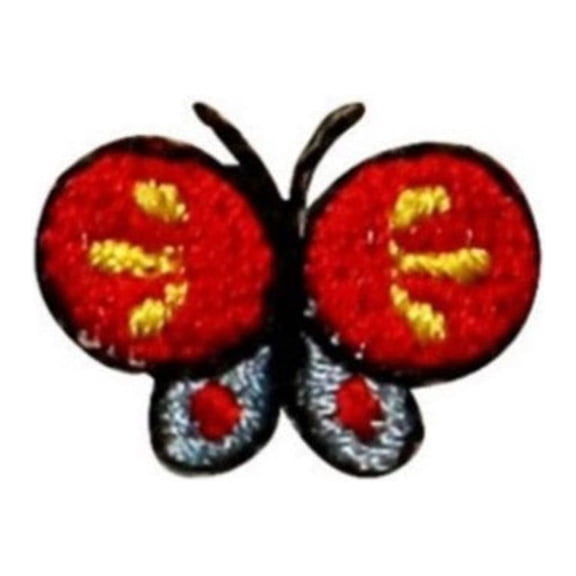 ID 2335C Lot of 3 Tiny Butterfly Patches Insect Bug Embroidered Iron On Applique