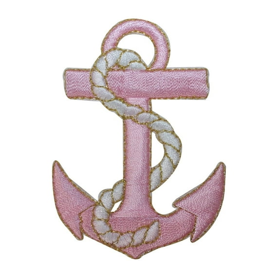 ID 2630 Anchor On Rope Patch Nautical Ship Marine Embroidered Iron On Applique