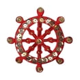 thumbnail image 1 of ID 2692 Sequin Ship Wheel Patch Nautical Marine Embroidered Iron On Applique, 1 of 1