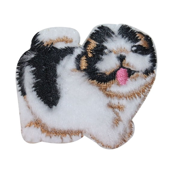 ID 2842A Fluffy Puppy Patch Cute Fuzzy Dog Embroidered Iron On Applique