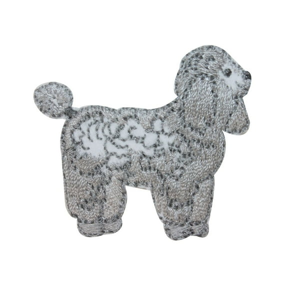 ID 2847A White Show Poodle Patch Fashion Dog Fluffy Embroidered Iron On Applique
