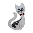 thumbnail image 1 of ID 2878 Fancy Cat Sitting Patch Kitty Kitten Pet Embroidered Iron On Applique, 1 of 1