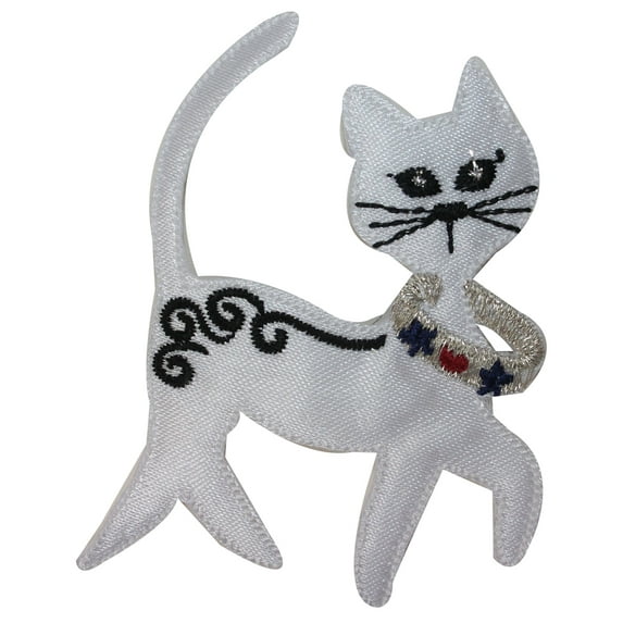 ID 2883 Cat Kitty Kitten Iron On Badge Applique Patch