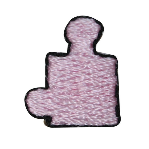 ID 3195B Lot of 2 Puzzle Piece Patch Picture Game Craft Embroidered Iron On Applique