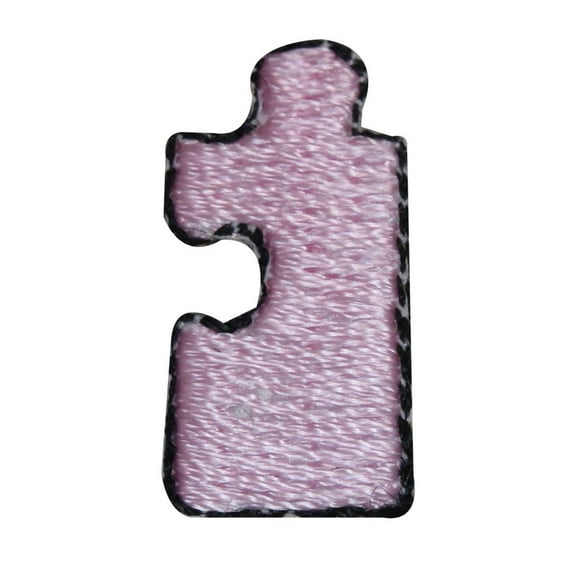 ID 3195C Lot of 2 Puzzle Piece Patch Picture Game Craft Embroidered Iron On Applique