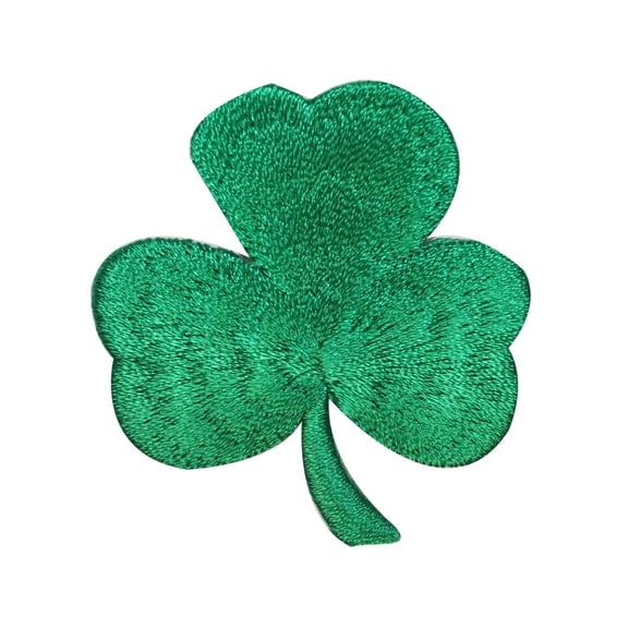 ID 3305 Three Leaf Clover Patch ST Patrick's Day Embroidered Iron On Applique
