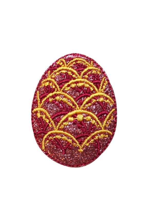 ID 3343 Faberge Easter Egg Patch Decorative Jeweled Embroidered Iron On Applique