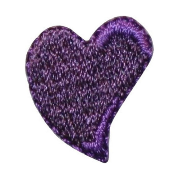 ID 3385 Lot of 3 Purple Heart Patch Valentine Love Embroidered Iron On Applique