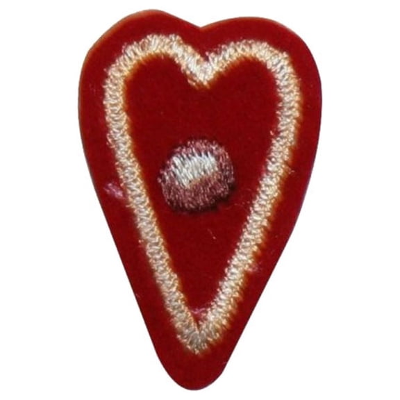 ID 3387 Lot of 3 Valentine Heart Patch Love Symbol Embroidered Iron On Applique