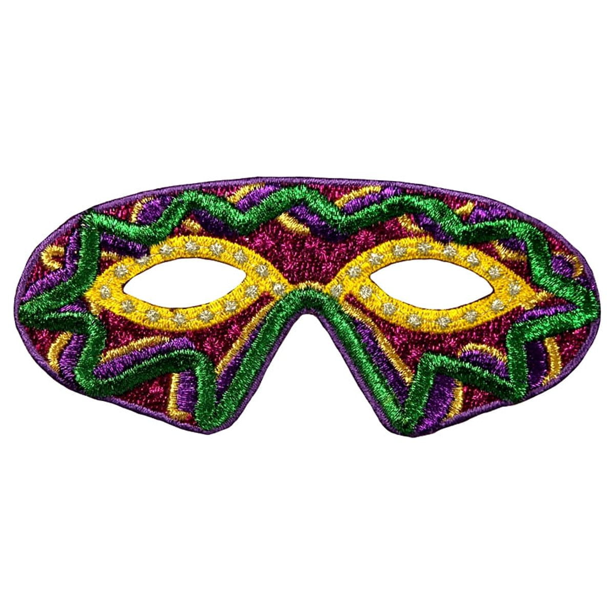 mardi gras sequin iron on patch