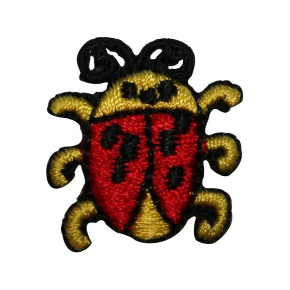 ID 3594 Set of 2 Cartoon Ladybug Patch Garden Bug Insect Embroidered Iron On Applique