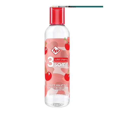 ID 3some 3 in 1 Lubricant - 4 oz Wild Cherry