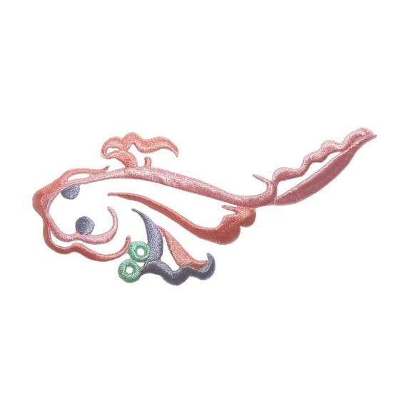 ID 5004 Multicolor Fish Outline Water Embroidered Iron On Applique Patch