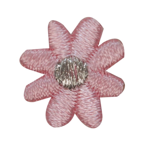 ID 6225 Lot of 3 Pink Pansy Patch Garden Daisy Grow Embroidered Iron On Applique