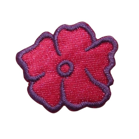 ID 6281 Pink Hibiscus Blossom Patch Hawaii Garden Embroidered Iron On Applique