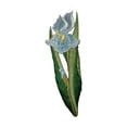thumbnail image 1 of ID 6593 Blue Lily Flower Plant Patch Iris Garden Embroidered Iron On Applique, 1 of 1