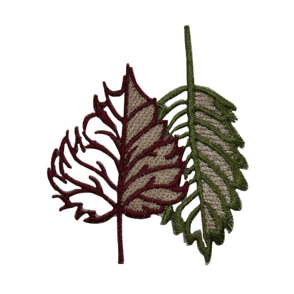 ID 7224 Cutout Tree Leaves Patch Fall Nature Tree Embroidered Iron On Applique