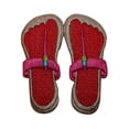 thumbnail image 1 of ID 7364 Red Beach Flip Flops Patch Water Shoe Sandal Embroidered IronOn Applique, 1 of 1