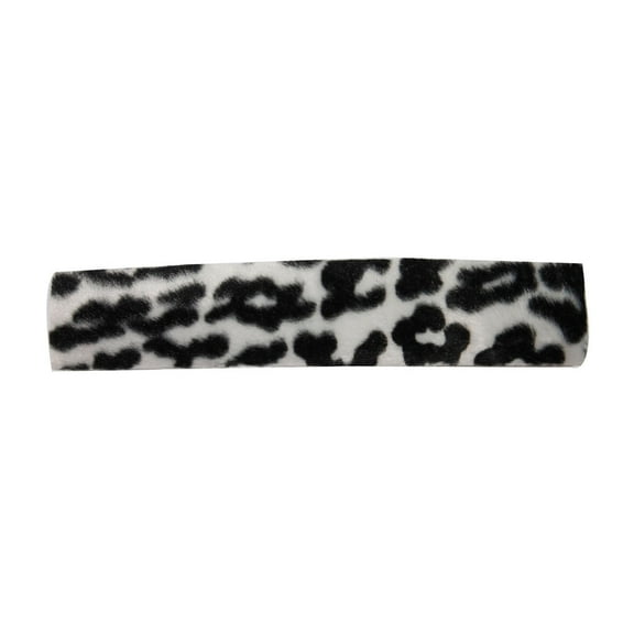 ID 7983 Fuzzy Snow Leopard Strip Patch Craft Design Embroidered Iron On Applique