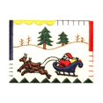 thumbnail image 1 of ID 8053 Santa Riding Sleigh Scene Patch Christmas Embroidered Iron On Applique, 1 of 1