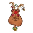 thumbnail image 1 of ID 8148A Red-Nose Reindeer Cartoon Patch Christmas Embroidered Iron On Applique, 1 of 1