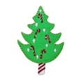 thumbnail image 1 of ID 8167B Christmas Tree With Candy Canes Patch Craft Embroidered IronOn Applique, 1 of 1
