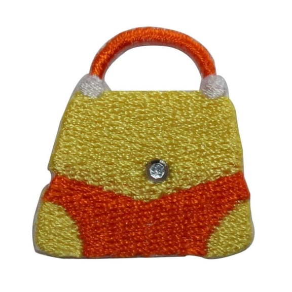 ID 8325 Tiny Purse With Gem Patch Hand Bag Fashion Embroidered Iron On Applique