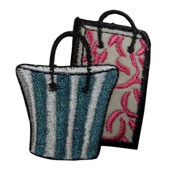 ID 8405 Designer Shopping Bags Patch Tote Fashion Embroidered Iron On Applique