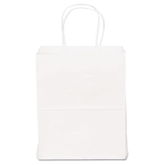 ID# 84598 Tempo Shopping Bag 60# White 250pk 4-1/2 x 8 x 10-1/4