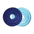 thumbnail image 1 of ID 9083 Blue Circles Rings Patch Disk Pair Sphere Embroidered Iron On Applique, 1 of 1