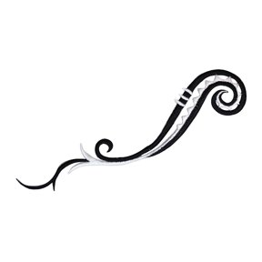 ID 9150 Tribal Wave Symbol Patch Design Tattoo Art Embroidered Iron On Applique