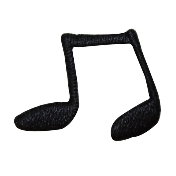 ID 9167 Lot of 3 Double Eighth Note Patch Music Embroidered Iron On Applique