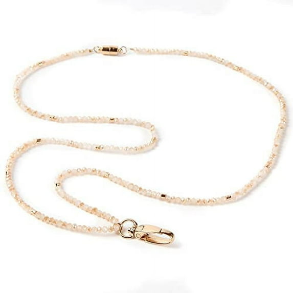 ID Avenue Beaded Lanyard for Women - Handmade ID Badge Lanyard with Quick-Release Magnetic Breakaway Clasp for Office Workers, Doctors, Nurses, Teachers, and Students, 19 inches in Length, (Bridgette)