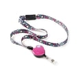 thumbnail image 1 of ID Avenue Lanyards for Women 19" Ribbon Lanyard ID Holder with Badge Reels Retractable for Nurses Office Workers Teachers Students Breakaway Lanyards for Id Badges (Heartthrob), 1 of 5