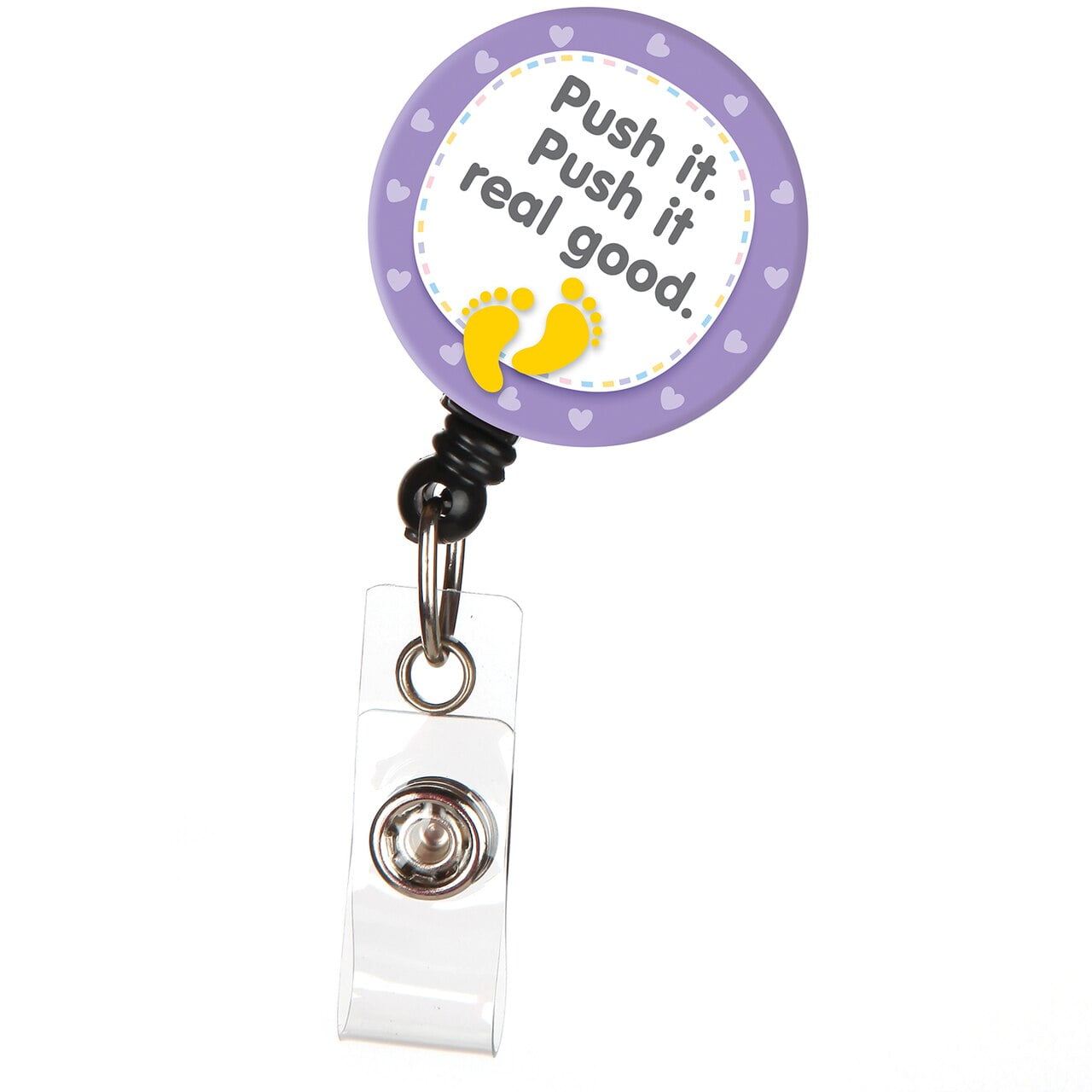 Fashion Retractable Badge Reel - 32" Cord With Swivel Clip For ID Cards
