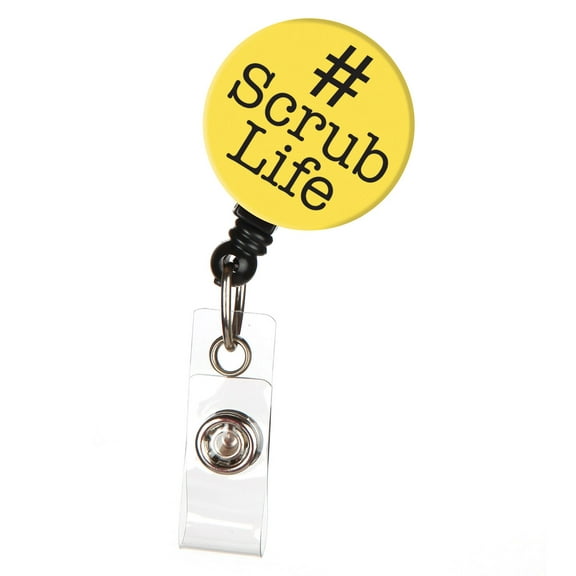 ID Avenue Retractable Badge Holder 32" #Scrub Life Nurse ID Badge Reel With Swivel Pinch Clip, 3.5L