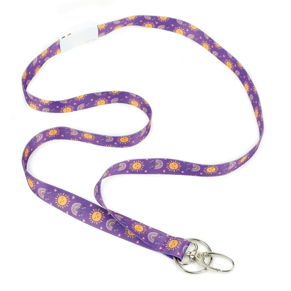 ID Avenue Sunny Smiles Ribbon Lanyard with Keyring and Lobster Hook