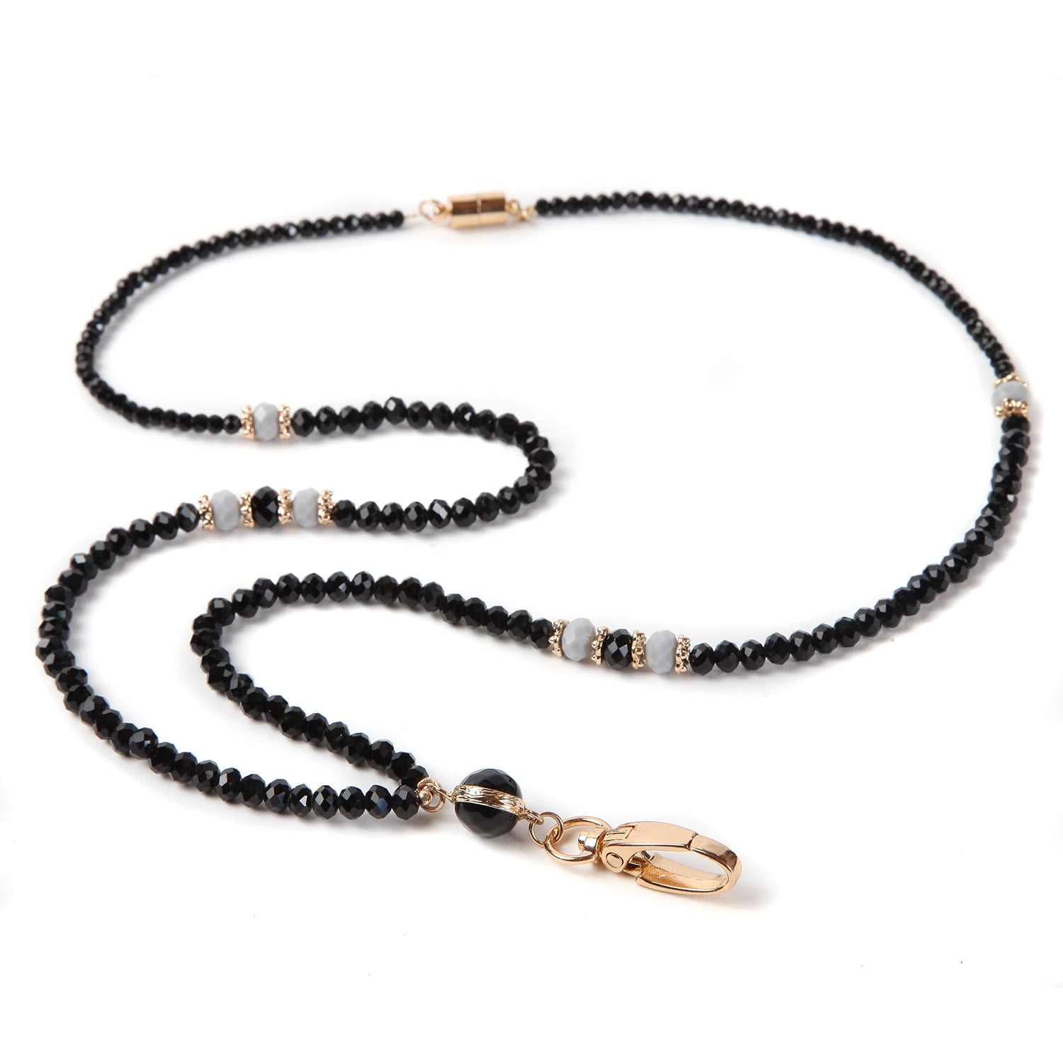 Vintage Black Onyx White Pearl Beaded Bracelet 14K Gold Clasp & Beads –  Finer Jewelry, Inc.