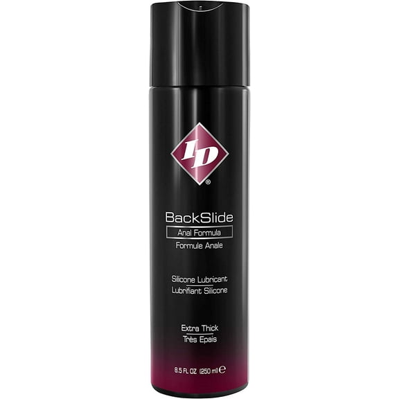 ID BackSlide Thick Anal Silicone Based Personal Lubricant, 8.5 oz