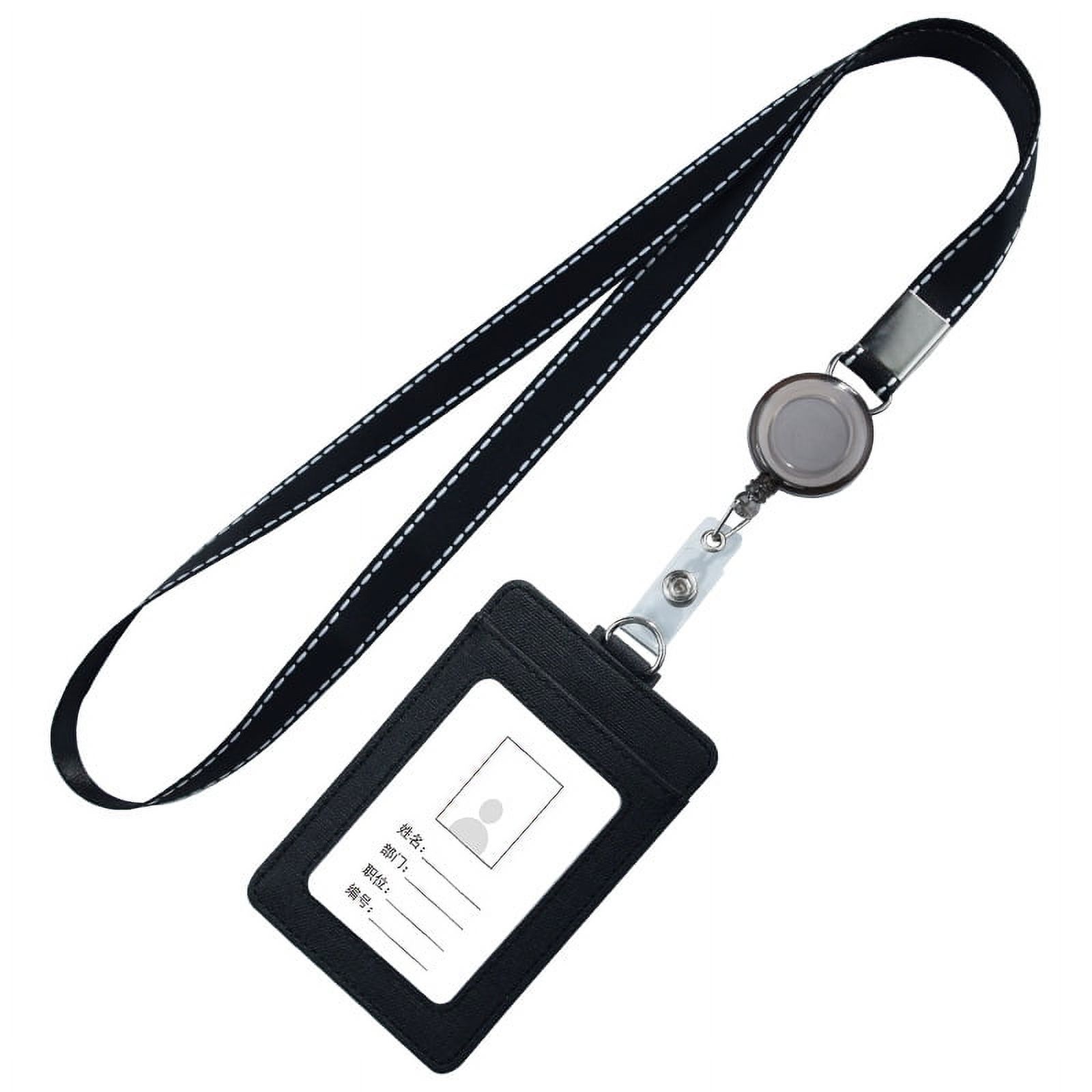 ID Badge Card Holder,Women's Business Retractable Lanyards for Coin Bag