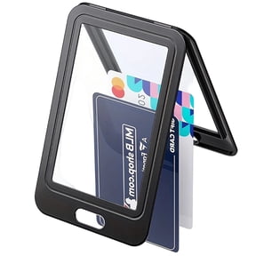 ID Badge Holder Double-Sided Clear Window Hard Plastic Case for Credit Card