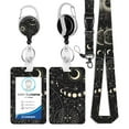thumbnail image 1 of ID Badge Holder with Lanyard and Retractable Badge Reel Clip, Astrological Moon Sun Card Name Tag Lanyard Vertical ID Protector Bage Clips for Nurse Nursing Doctor Teacher Student, 1 of 7