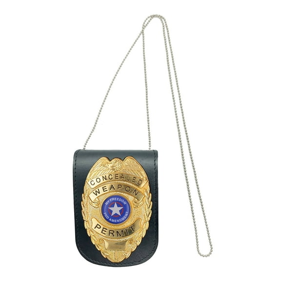 ID Badge Holder, Security Weapon Universal Badge Card Holder with Neck Chain